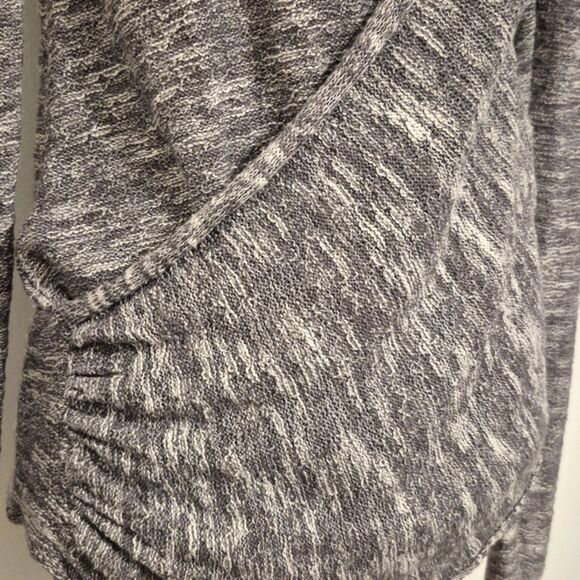 Free People Gotham Faux Wrap Top Sweater S Deep V Neck Knit Pullover Slouchy - Picture 8 of 11